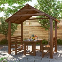 정자 정원용 썬룸 파고라 캠핑장 방갈로 방가로, 길이250cmx폭 145cmx높이245cm 의자 포함