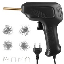 플라스틱용접기 pvc용접기 범퍼핫플라스틱 용접기 히트건 세트 50W 스테이플러 범퍼 납땜 인두 수리 자동, EU PLUG, 01 EU Straight Head