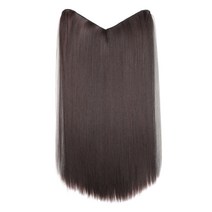 VENUS V형 붙임머리, 다크브라운 생머리&그레이포인트