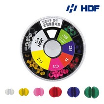 해동 천연고무 컬러 순정봉돌세트 HA-709 한국낚시