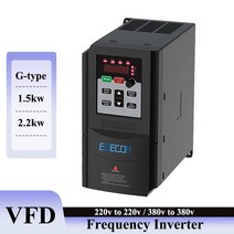 vfd 주파수 인버터 220v 단상 380v 3상 1.5kw 2.2kw 가변 주파수 드라이브 변환기, 2.2kw 380v-380v