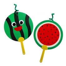 [문구조아] 유니아트 수박 부채 만들기 DIY.190 여름 부채 만들기 재료, 6개