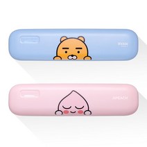 유비텍 카카오프렌즈 UV 휴대용 칫솔소독살균기 라이언 어피치, KFTS-APK-001