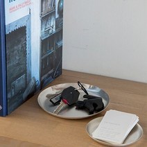 포그린넨워크 실버 라운드 트레이 2size, M