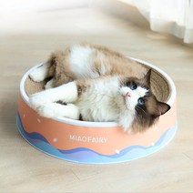 고양이 웨이브 원형 써클 스크래쳐 리필타입 냥모나이트 캣모나이트, 리필만구입