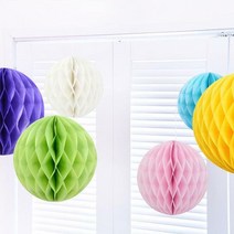 [S]허니컴볼 장식세트 6개입 [파스텔]