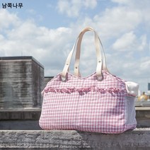 큐티 체크 통풍 메쉬 숄더 토트 펫백 고양이와 강아지 가방 워싱 가능 애견 용품 맞춤, 말(50*21*30미디어), 흰색