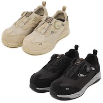K2 LT-106 가죽 메쉬 4인치 다이얼 안전화 경량 작업화, 블랙