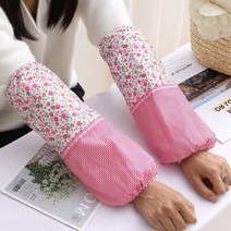 다파요 한쌍+한쌍 꽃무늬 여성 다용도 방진 위생 팔토시 사무 작업용 미술 원예 농장 토시, 블루 한쌍, 블루 한쌍