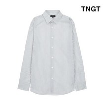 TNGT 95 사이즈 그레이 스트라이프 레귤러핏 면혼방 셔츠