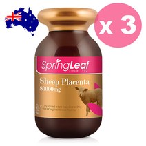 호주 양태반 90캡슐 2개 스프링리프 호주코알라몰 Springleaf Sheep Placenta, 3병, 90정