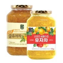 녹차원 꿀유자차1kg+사과유자차1kg, 단품