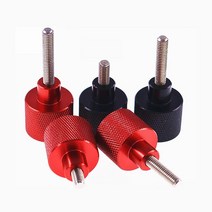 M3 알루미늄 합금 널링 손잡이 볼트 블랙 레드, Red, 12mm