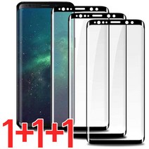 갤럭시 노트9 전용 액정보호 강화유리 필름 3D 풀커버 강화유리필름 1+1+1, 3장