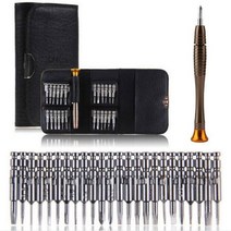 25 1 Torx 미니 정밀 드라이버 마그네틱 세트 전자 스크루 수리 도구 키트 아이폰 PC 카메라 시계, 01 Black