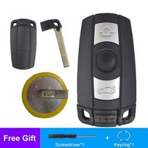BMW O키Tech 원격 키 셸 x 5x6 E61 E90 E82 E70 E71 E87 E88 E89 1 3 5 6시리즈 2025 배터리 홀더 포함, No Battery Holder