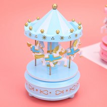 오르골제작 애니메이션 일본 대만 스노우볼 자장가 우드 회전 목마 플라스틱 뮤직 박스 어린이 장난감 결, 01 BL