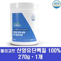 네덜란드 산양유 단백질 가루 100% 보충제 산양프로틴 락토페린 순수 퀄리고트인증 첨가물없는 소화잘되는 쉐이크, 1개