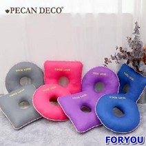 ForU693 피칸데코 기능성 도넛방석 단품 원형 사각형 국내제작 에어메쉬원단 쿠션, 사각형*블루