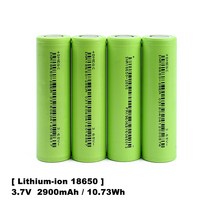 호환제품 충전식 배터리 18650 3.7V 2900mAh 충전식 리튬 이온 배터리 손전등 전기 자전거 레이저 포인터, 01 3.7 볼트_06 40 PCS 2900mah