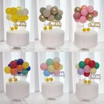 오꼬맹 풍선토퍼 케이크토퍼 DIY키트 생일파티용품 생일초, 퍼플믹스