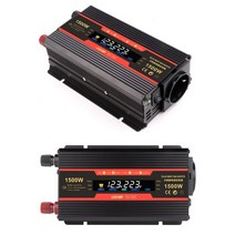 자동차 인버터 자동차 인버터 12 V 220V 정현파 전원 1500W/2000W/2600W 변환기 USB EU 소켓 볼트, 03 1500W-12V