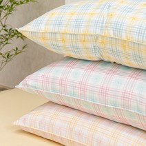 코튼캔디 체크 베개커버 (50X70 / 마이크로화이바)