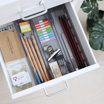 책상속 물품정리 수납 트레이 사무실필수템 문구수납 사무용품정리 책상정리선반, 화이트