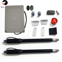 전원주택대문 자동대문 차고자동문 KinJoin 솔라 자동 스윙 게이트 오프너 모터 듀얼 암 운영자 원격 제어, 02 kit i