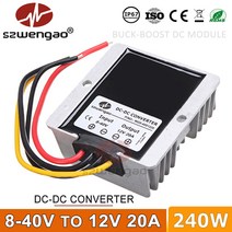 자동전압 조정기 전류 안정기 Szwengao 8-40V ~ 6A 스텝 업 다운 파워 모듈 부스트 벅 DC 컨버터 전압 안정, 03 8-36V to 12V 12A