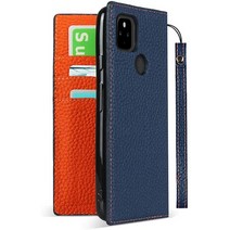 일본직발송 2. LITBRIAN GOOGLE PIXEL 4A 5G 케이스 수첩형 가죽 스마트폰 케이스 스트랩 첨부 벨트 없음, One Size, One Color