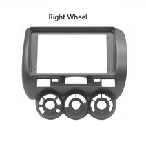 혼다 호환 핏 재즈 2002-2008 용 2 딘 헤드 유닛 카 라디오 페시아 자동 스테레오 오디오 플레이어 DVD 패널 대시 키트 프레임 베젤 페이스 플레이트, [04] Gray RHD, [02] Fascia and Cable