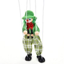 마리오네트인형 꼭두각시 인형 마리오네트 인형극 빈티지 다채로운 funny handcraft toy pull string puppet clown wooden marionette