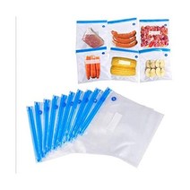 30 Pack Vacuum Sealer Zipper Bags BPA Free With Air Valve Double-layer Cooking Reusable Plastic Sand