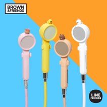 라인프렌즈 마이크로버블 샤워기 녹물제거 필터 헤드, 코니 캐릭터 샤워기