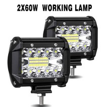 오토바이헤드라이트 자동차 Sportlight LED 작업 표시 줄 오프로드 홍수 조명 운전 헤드 라이트 4/5/7Inch, 17 B 2 pcs 60w spot