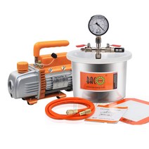 BACOENG 5.7L 진공 챔버 키트입니다 수지 탈기 진공 드럼 진공 탈포기 진공 주형기 100V 진공 펌프 세트