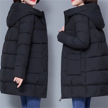 푸퍼패딩 숏 대장 푸파 다운 겨울 특대 느슨한 후드 면 여성 따뜻한 두꺼운 파카 중간