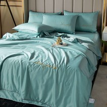 2인용요이불세트 물세척 텐셀 여름이불 4종세트 시원한느낌 실크 에어컨이불 싱글더블 여름 얇은이불 3피스세트