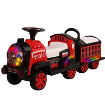 작은 기차 어린이 전기 전동차 원격 제어 아기 어린이 장난감 4륜 자동차 2인승 배터리 리모콘 조종 자동차, 단일사이즈, 레드/더블/스프레이/리모콘