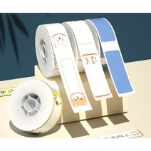 네임스티커 라벨프린터 라벨기 Niimbot D110 블루투스 무선 네임택 인쇄기 라벨기 화이트 대용량 배터리 고해상도 감열식 다양한 폰트 제공 라벨지 1롤 포함, A-7)투명14X50mm 130매