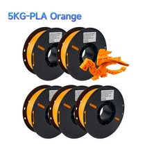 3D 프린터 재료 용 혼합 색상 PLA 필라멘트 인쇄용 5KG1kg75mm 호환, 08 5KG  orange