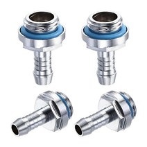 Uxcell 황동 호스 피팅 G1/4 스레드 OD 4mm 노즐 PC 워터 쿨링 시스템 4개 바이오더