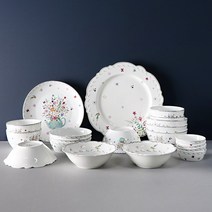 화이트 스텔라 4인 그릇 홈세트 20p