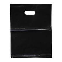마다메이드 튼튼한 링백 무지 블랙 비닐 쇼핑백 (50장), (25 x 35), 50장