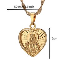 불교 염주 108배 금강저 매듭팔찌 악세사리 불교 Guanyin 펜던트 목걸이 황금 중국 스타일 장식 부처님 부, 02 골드 컬러