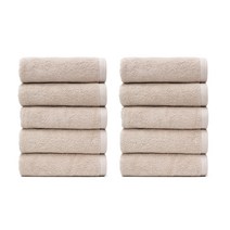 100%국내생산 타월톡톡 호텔수건 30수 160g, 베이지, 10장
