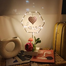 [via k studio] 하트 러브 LED 무드등, 러브 하트
