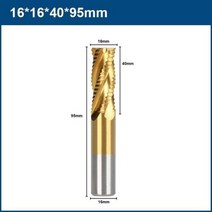 엔드밀 트리머비트 xcan 황삭 엔드 밀 hss 커터 4 플루트 6 45mm 금속 알루미늄 강 가공 저속 금속 공구 밀링 커터, 16x16x45x100