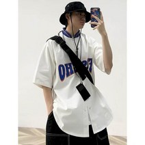 야구 잠바 점퍼 자켓 여성 남성 야구복 스타디움 숏 소매 유니폼 셔츠 블라우스 일본 복고풍 글자 인쇄 홍콩 스타일 거리 커플